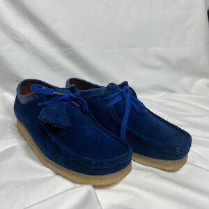 ClarksXStussy Blue Suede Men's wallabees